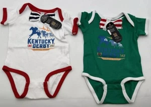 2 NEW Official Kentucky Derby 147 Rabbit Skins 12 Month Infant Baby Clothes - Picture 1 of 24