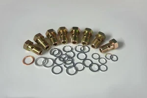 Banjo Bolt Set Yellow Zinc for Porsche 928 K-Jetronic fuel distributor - Picture 1 of 1