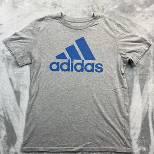 adidas Big Logo T-Shirt Youth Size Large Gray Classic Tee - Picture 1 of 7