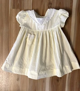 Vintage Handmade Alfred Leon Original Infant White Cotton Dress 12-18 Mo - Picture 1 of 14