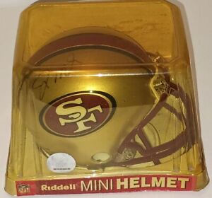 Riddell Joe Montana San Francisco 49ers autographed mini helmet - COA 