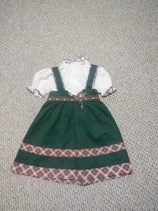 Vtg Girls 2 Piece Dress Jumper Matching Blouse Size 6 - Picture 1 of 12