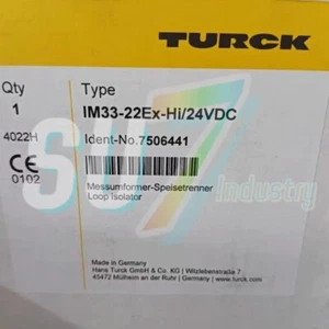 Relé de seguridad TURCK IM33-22EX-HI/24VDC # 1 pieza nuevo en caja - Imagen 1 de 4