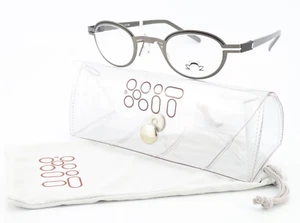 Eye'Dc Glasses Frame V806 004 41-28 Grey Metal Oval Optic Design France + - Picture 1 of 11