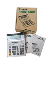 Vintage Canon Multi FC810 Desktop Calculator Boxed Working Made In Japan - Picture 1 of 7