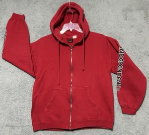 Y2K Independent Trucks Mens L Full Zip Hoodie Skate Goat Sk8 Grunge 90s Rare - Picture 1 of 15
