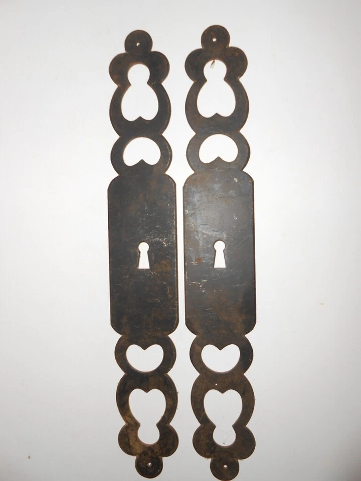  Ornement Entrée de Serrure métal fer armoire ancienne restauration porte  - Photo 1/1