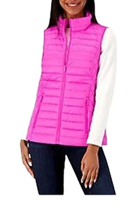 Nuage Packable Puffer Vest with Mock Collar Pink - Picture 1 of 1
