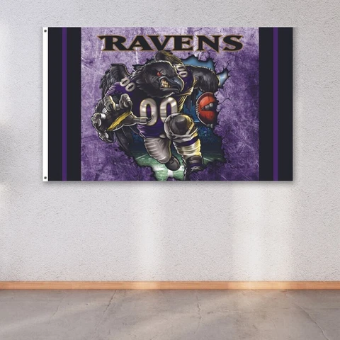 Baltimore Ravens 3x5 ft Flag NFL Football Champions Wall Decor Banner Cover