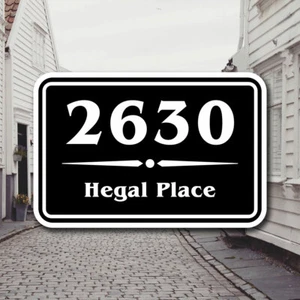 Custom Street Address Aluminum Sign / Plaque - Multiple Colors & Sizes  - Picture 1 of 12