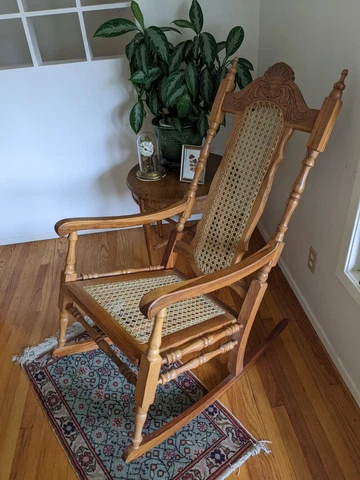 wooden rocking chair handmade in Honduras Cover