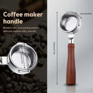 58mm Bottomless Portafilter Solid Wood Handle for Breville BES990/980/920 - Picture 1 of 7