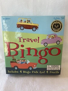 Travel Bingo For Kids 4 Bingo Playing Pads 4 Pencils  - Picture 1 of 4