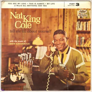NAT KING COLE "TELL ME ALL ABOUT YOURSELF" POP JAZZ EP 1960 CAPITOL 3-1331 - Bild 1 von 4
