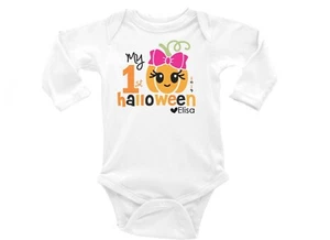personalized first halloween Bodysuit For Girl Handmade - Picture 1 of 1