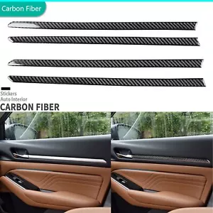 4Pcs Real Carbon Fiber Interior Door Panel Cover For Nissan Altima Teana 2019-25 - Picture 1 of 24