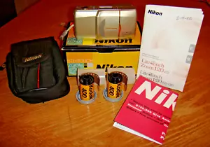 Nikon Lite Touch Zoom 120 ED QD 35mm Camera Orig Box + 2 rolls Kodak Film + bag - Picture 1 of 11