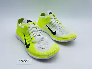 Nike Free 4.0 Flyknit Women's Size 6.5 Running Shoes Volt White - Picture 1 of 12