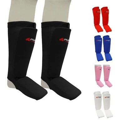 Almohadillas de entrenamiento de kick boxeo elástico Muka espinilla empeine Foto 1 de 4