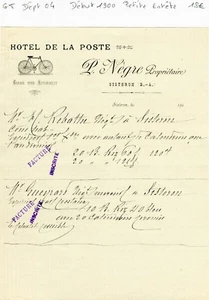 Dépt 04 - Sisteron - Petite Entête d'un Hôtel Début des Années 1900 - Picture 1 of 1