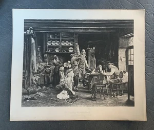 Vintage Kalender Druck. Reue abgestoßen. Original Gemälde von A. Echtler. - Bild 1 von 6
