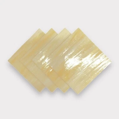 4件装蜂蜜tr.,白色水晶棱镜可熔玻璃床单/马赛克方形 — 第 1/3 张图片