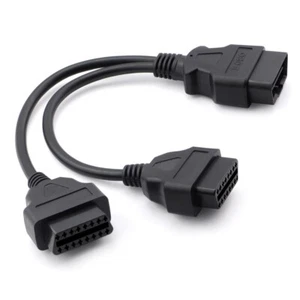 OBD2 16Pin Splitter Extension Cable Male to Dual Female 12inch / 30cm Y Lead UK - Picture 1 of 6