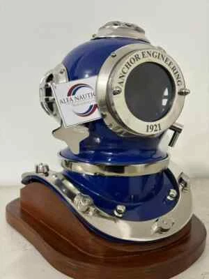 Casco de buceo azul estilo Rolex para exhibición publicidad submarinista casco regalo Foto 1 de 4