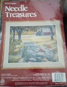 New Stitchery Needle Treasures country bridge portions printed in full color - Picture 1 of 3