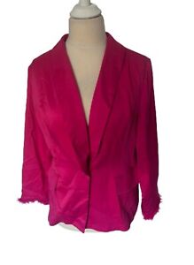 Shein Pink Fur Trimmed Jacket Size 0XL (A76)