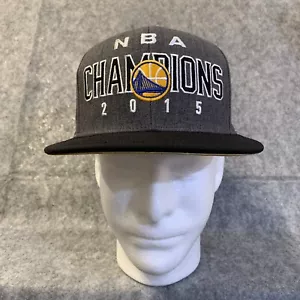 Golden State Warriors Adidas Hat OSFA Gray NBA Champions 2015 Snap Back - Picture 1 of 10
