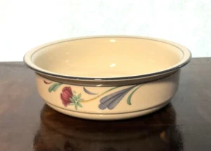 LENOX CHINASTONE POPPIES ON BLUE SOUP CEREAL BOWL 6 1/4" MADE IN USA - Bild 1 von 5
