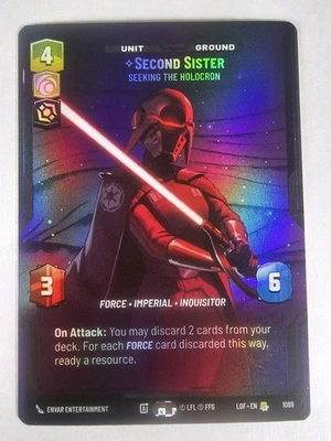 Star Wars Unlimited Legends Of The Force Foil Prestige Second Sister 1069 - Image 1 of 2
