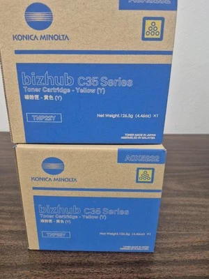 Juego de tóner genuino Konica Minolta TNP-22 color arco iris CMY para Bizhub C35 C35P Foto 1 de 3