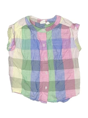 Gap Kids Girls Pink Sleeveless Button-Down Shirt 6 - Image 1 of 2