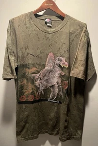 Vintage Jurassic Park III Green Stinosaurus AOP Tshirt XL Universal Studios - Picture 1 of 8