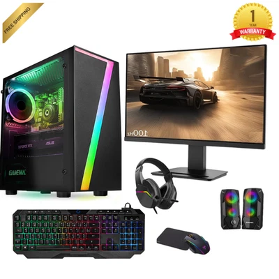 22" Full Setup Gaming PC Bundle Core i5 16GB 1TB HDD + SSD GT730 4GB WIN 11 Pro. - Image 1 of 4