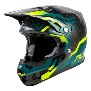 2026 Fly Racing Formula S Carbon Byte Motocross Helmet Teal Lime Adult - Picture 1 of 5