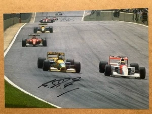 M. Schumacher / A.Senna Autogramm original signiert 20x30. - Bild 1 von 1
