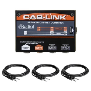Radial Engineering Cab-Link Speaker Cabinet Merger bundle with 3 Hosa TS Cables - Picture 1 of 7