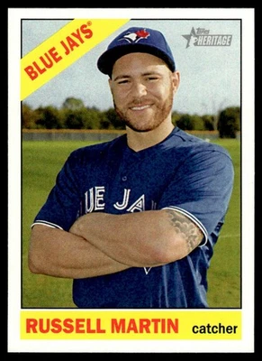 Russell Martin 2015 Topps Heritage #61 Toronto Blue Jays 26313 Baseball Card - Image 1 of 2