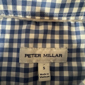 Peter Millar Men's Button Down Long Sleeve Shirt Sz. S Gingham Check - Picture 1 of 6