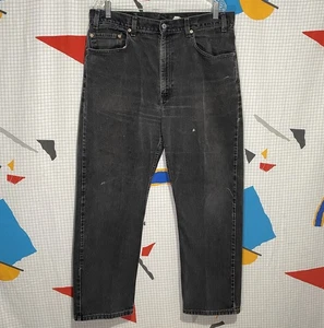 Jeans negros vintage Levi’s 505 para hombre 36x29 bigote descolorido pierna recta grunge 2001 - Imagen 1 de 13