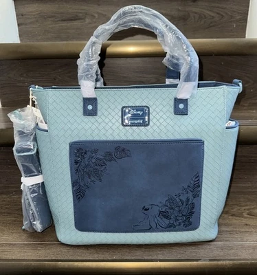 Stitch Embroidered Floral Convertible Backpack & Tote Crossbody Bag NEW With Tag - Image 1 of 4