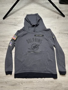 Nike NFL Womens Miami Dolphins Salute to Service Funnell Neck Sweatshirt Small - Picture 1 of 4