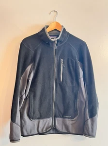 PATAGONIA Mens Hybrid Fleece Jacket coat BLack Gray full Zip Front Size Small S - Picture 1 of 5