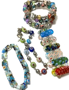 3 Millefiori Bracelets - Picture 1 of 2