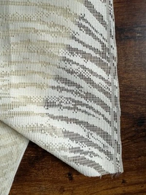 1 Yard Animal Stripe Print Shear Woven Synthetic Ivory Off White Fabric 37” Wide - Image 1 of 2