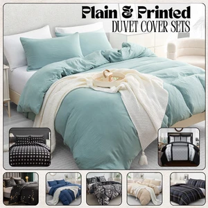 Double Duvet Cover Set King Size Reversible Bedding Set Luxury Quilt Cover Set - Picture 1 of 570