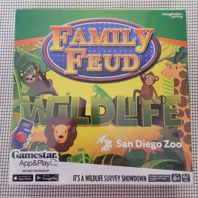 Family Feud Wildlife San Diego Zoo Board Game Family Fun New - Image 1 of 4